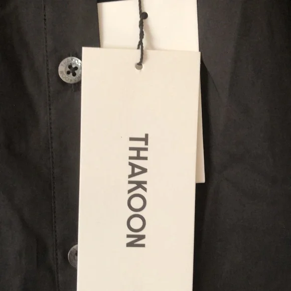 Thakoon Smocked Neck Poplin Blouse size Large New